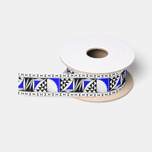 1.5 Inch Southwest Sunrise in Cobalt Satin Ribbon
