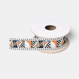 1.5 Inch Southwest Sunrise in Orange Satin Ribbon