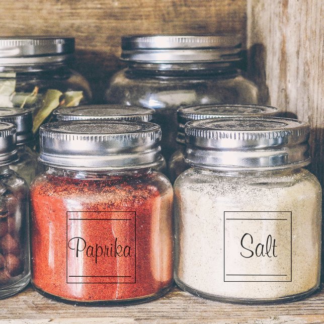 1.5 inch Square Transparent Pantry Kitchen Label (Creator Uploaded)
