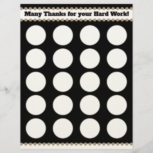 1.5" sticker employee recognition cubicle poster custom letterhead