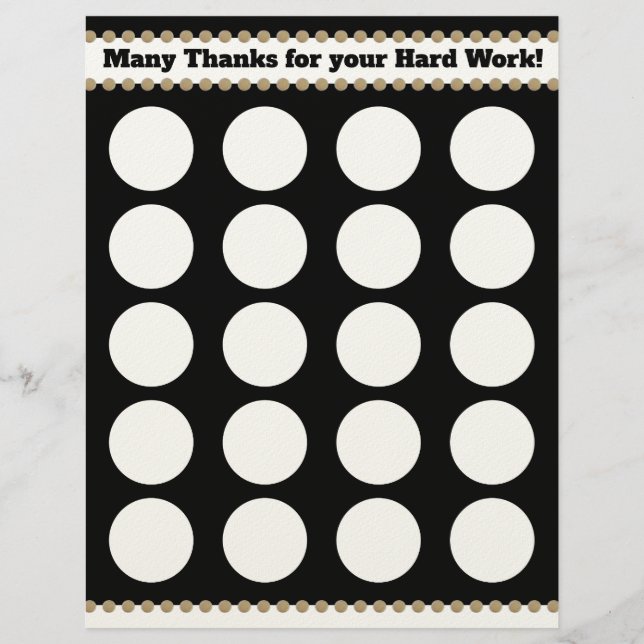 1.5" sticker employee recognition cubicle poster custom letterhead (Front)