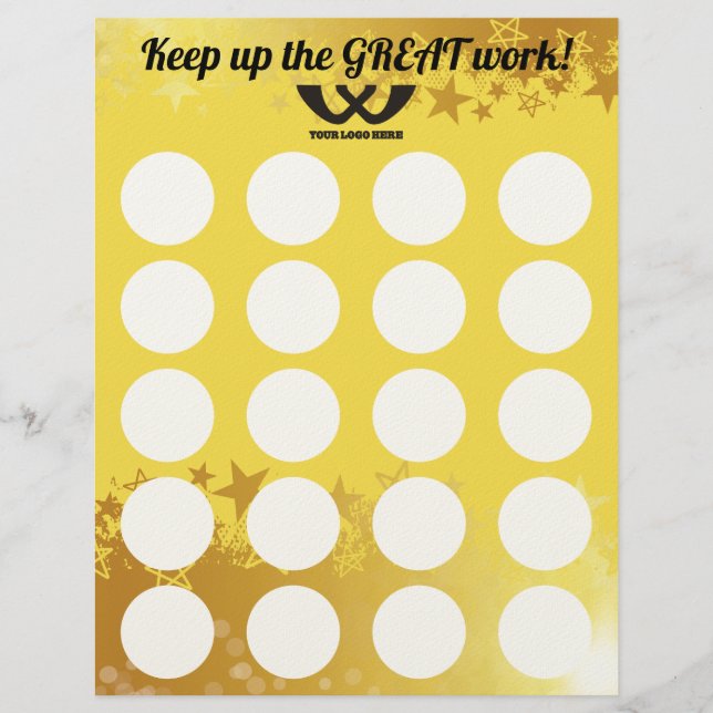 1.5" sticker employee recognition cubicle poster custom letterhead (Front)