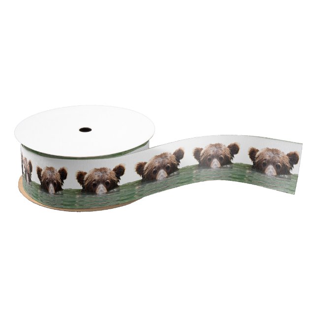1.5" Wide Grosgrain Ribbon, 2 Yard Spool w/ bear Ribbon (Spool)
