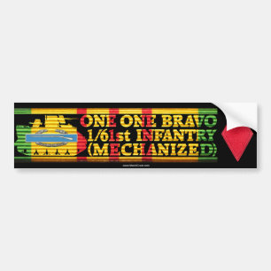 1/61st Inf. Mech. One One Bravo Bumper Sticker