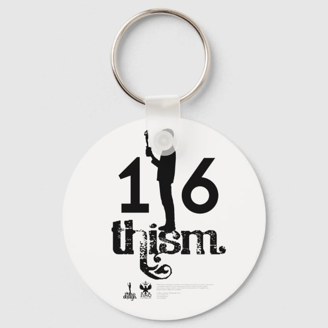 1/6thism_logo_01 key ring (Front)