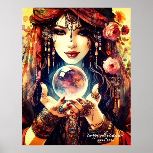 *~*  1 A100 Psychic Reader Gypsy Crystal Pall 1 Poster (Front)