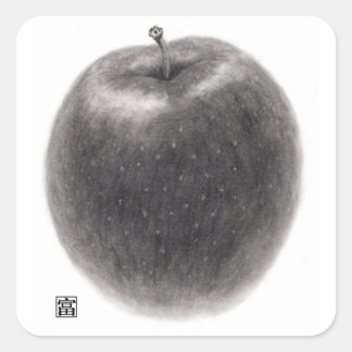 1 apple square sticker