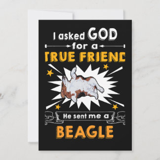 1 Asked God - True Friend - A Beagle Holiday Card