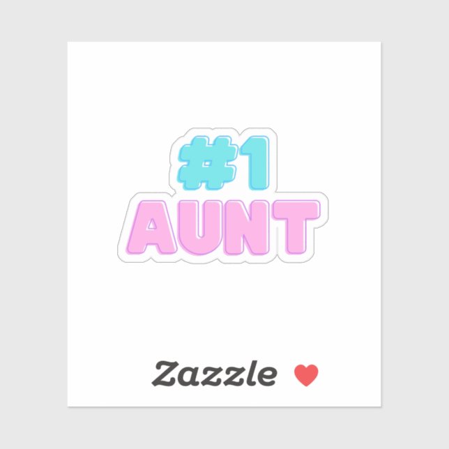 #1 Aunt Sticker (Sheet)