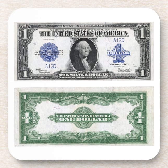 $1 Banknote Silver Certificate 1923 Coaster (Front)