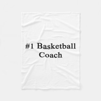 #1 Basketball Coach Fleece Blanket