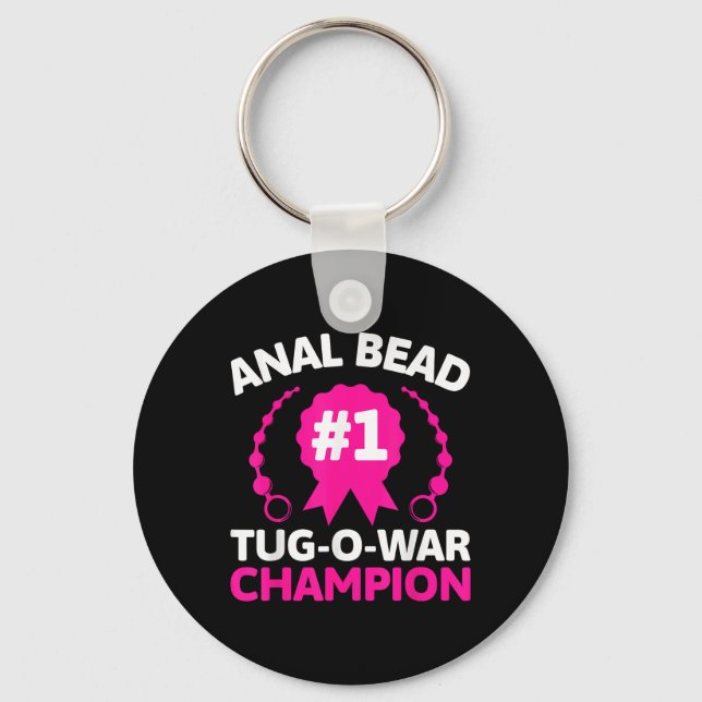 #1 Bead Tug O War Champion Funny Adult Humour Crin Key Ring (Front)