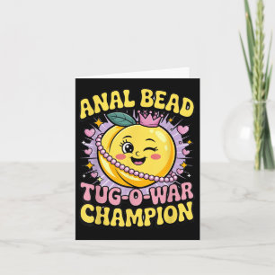 #1 Bead Tug O War Champion Naughty Adults Gag Joke Card