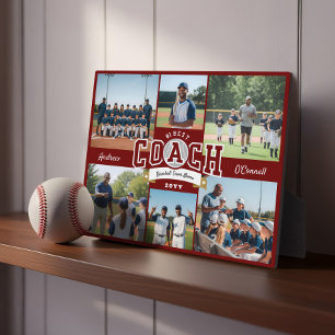 #1 Best Coach Team Photo Collage Appreciation Gift Plaque