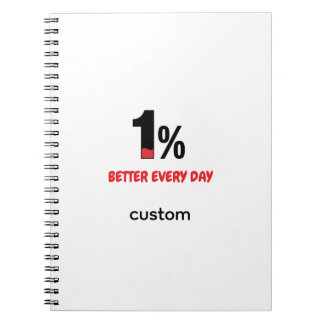 1% Better Every Day – Daily Progress Motivation Notebook