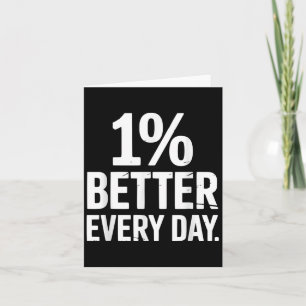 1% Better Every Day Self Improvement. Card