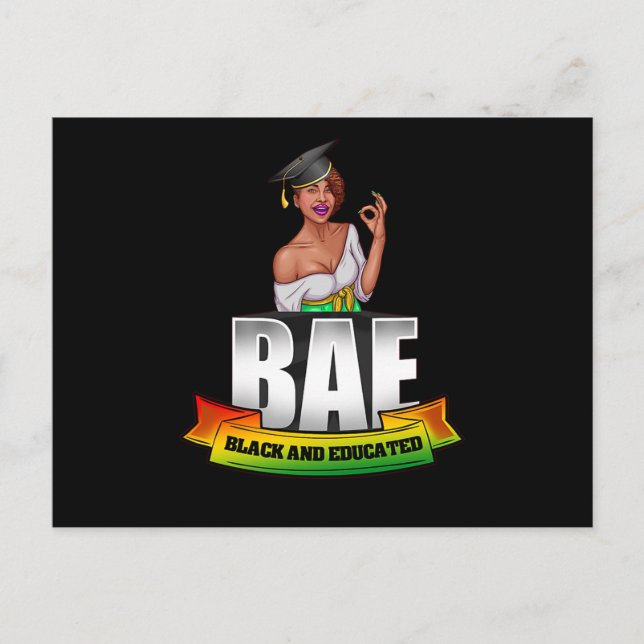 1 Black History Month African American Black Pride Invitation Postcard (Front)