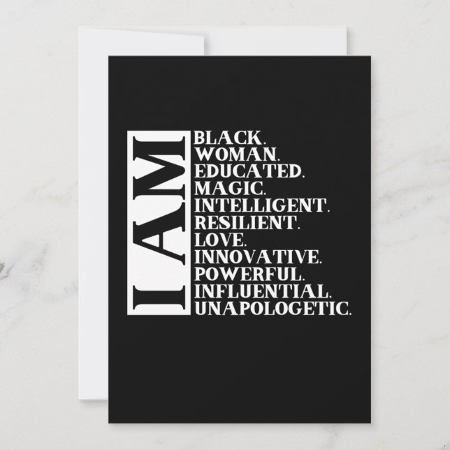 1 Black Woman Saying I Am Manuel.Png Save The Date (Front)