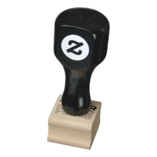 1" BY 1" WOOD RUBBER STAMP
