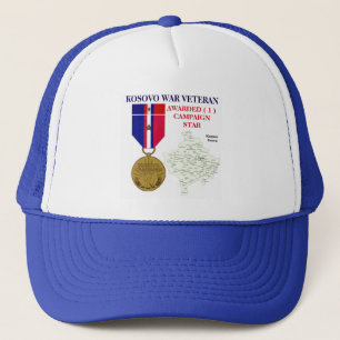 1 CAMPAIGN STAR KOSOVO WAR VETERAN TRUCKER HAT