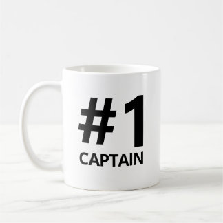 #1 captain coffee mug