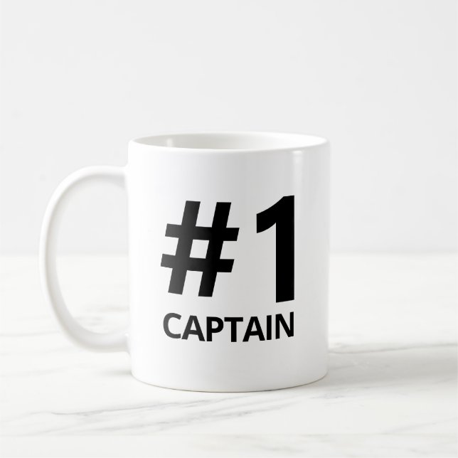 #1 captain coffee mug (Left)