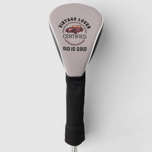 1.car lover vintage   golf head cover (Front)