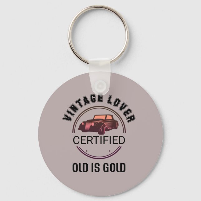 1.car lover vintage  key ring (Front)