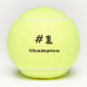 #1 Champion Black bold Type Tennis Balls