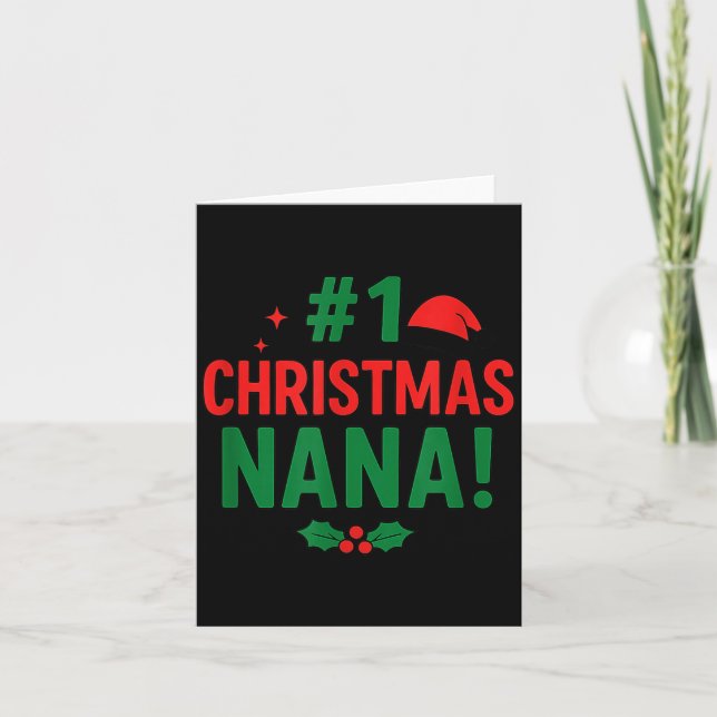 #1 Christmas Nana  Card (Front)