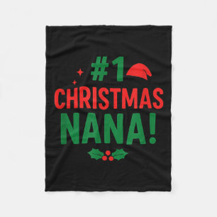 #1 Christmas Nana Fleece Blanket