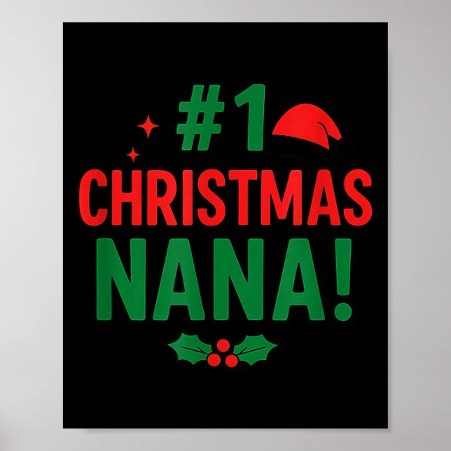 #1 Christmas Nana  Poster (Front)