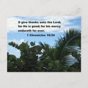 1 Chronicles 16:34 Postcard