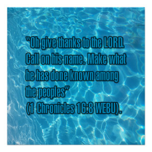 1 Chronicles 16:8 WEBU Poster