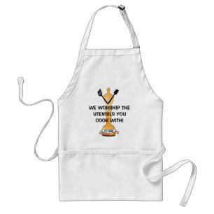“#1 Cook - We Worship The Utensils You Cook With!” Standard Apron