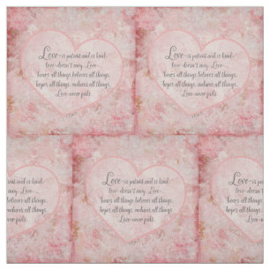 1 Cor 13 - Love is Patient Love is Kind Fabric