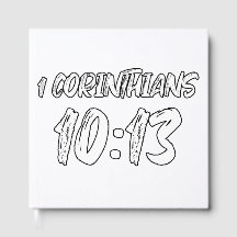 1 Corinthians 10:13 Bible Verse Brush Script Graph