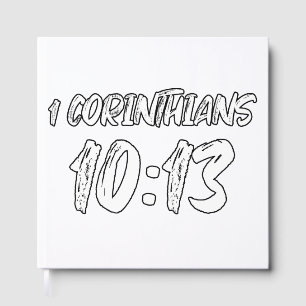 1 Corinthians 10:13 Bible Verse Brush Script Graph Guest Book