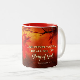 1 Corinthians 10:31 Do All for the Glory of God Two-Tone Coffee Mug