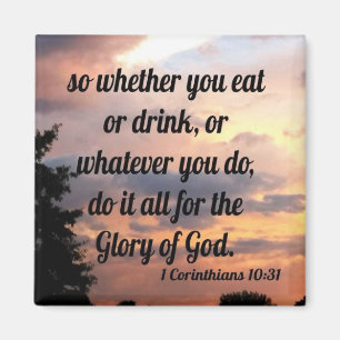 1 Corinthians 10:31 Magnet