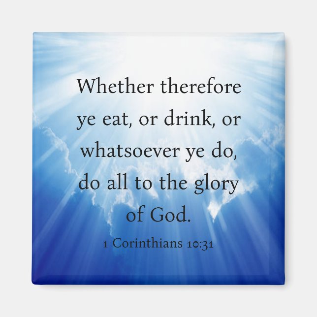 1 Corinthians 10:31  Magnet (Front)