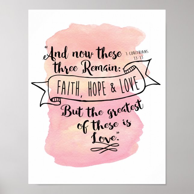 1 Corinthians 13:13 - 10 x 14 Poster (Front)