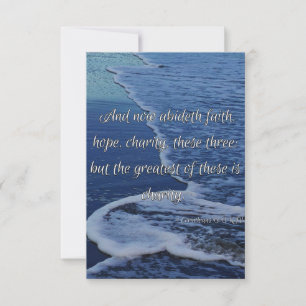 1 Corinthians 13:13 Bible Scripture Pic Greeting Card