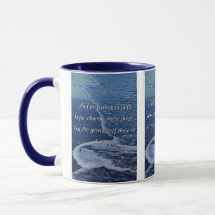 1 Corinthians 13:13 Bible Scripture Pic Two-Tone Mug