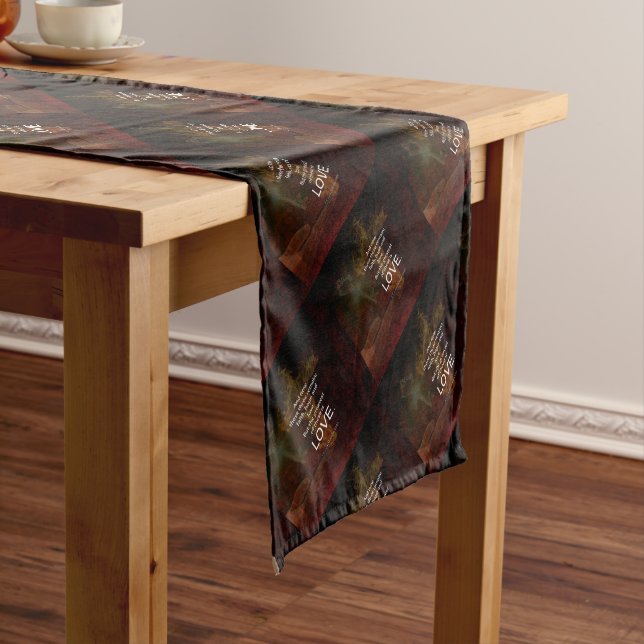 1 Corinthians 13:13 Bible Verses Quote About LOVE Short Table Runner (In Situ)