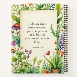 1 Corinthians 13:13 Christian Bible Verse Notebook