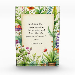 1 Corinthians 13:13 Christian Bible Verse Photo Block