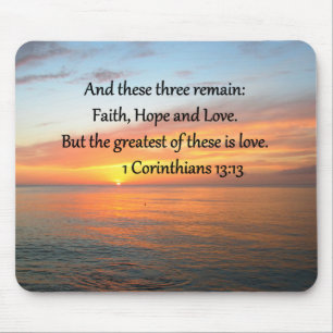 1 CORINTHIANS 13:13 SUNRISE PHOTO MOUSE PAD