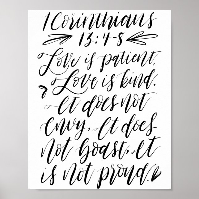 1 Corinthians 13:4 (1 of 3) Poster (Front)