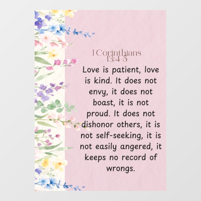 1 Corinthians 13:4-5 Bible Verse Image (Sheet)